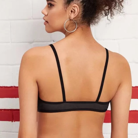 Black Flame Print Bralette - Picture 2 of 2